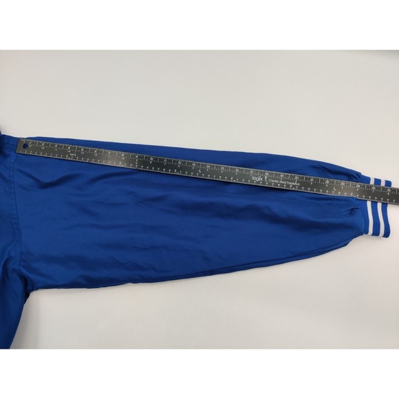 Reebok Blue Windbreaker Pullover Jacket V Neck White Stripe Athletic Men M - Picture 9 of 10